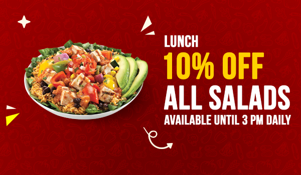 10% off on all salads