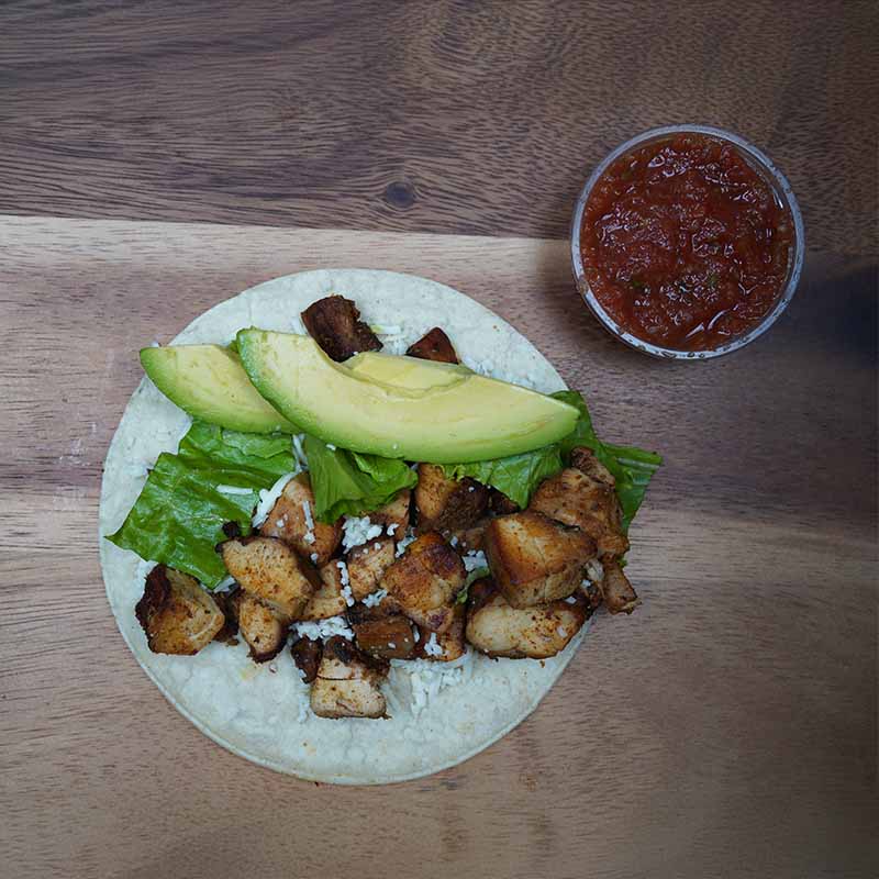Grilled Ancho Marinated Chicken Taco
